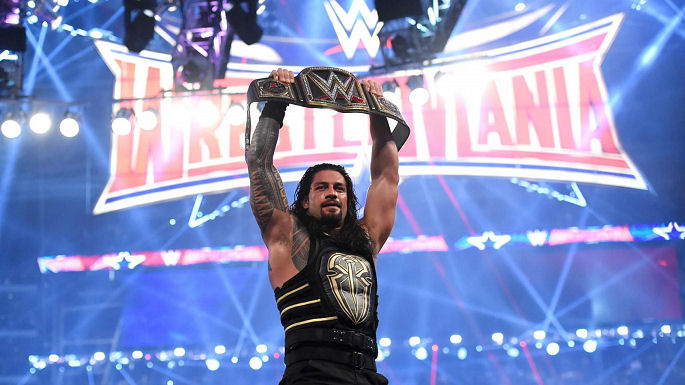 WrestleMania 32 Roman Reigns Kicks ASS!