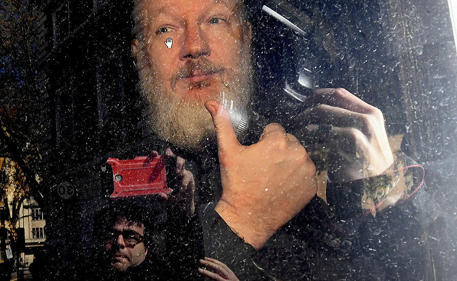 Julian Assange Paddy Wagon