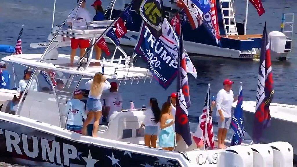Trump boat parade in Clearwater FL