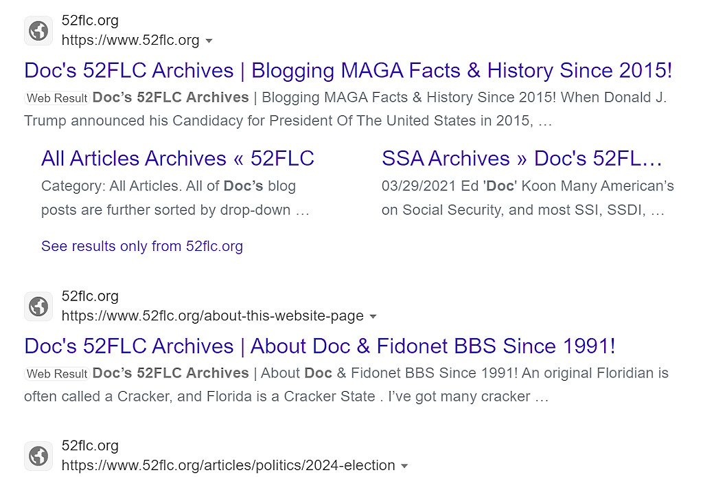 Bjng search result for Doc's 52FLC Archives